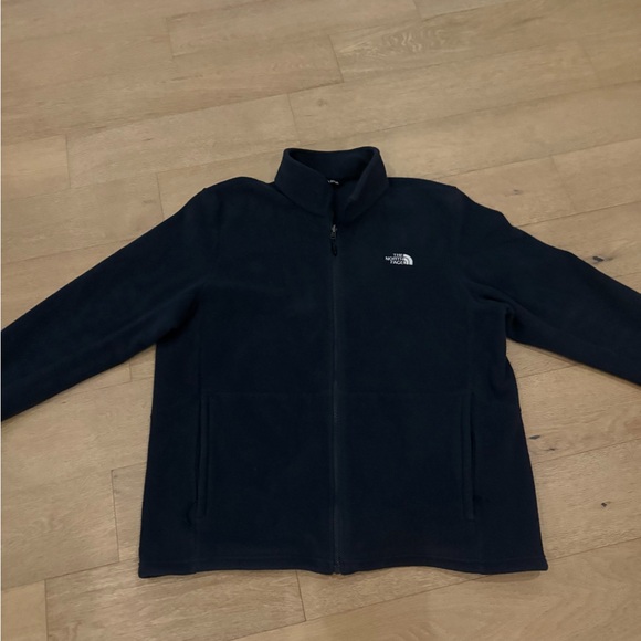 The North Face Black Lightweight Fleece Jacket with Stand-Up Collar - Picture 1 of 4